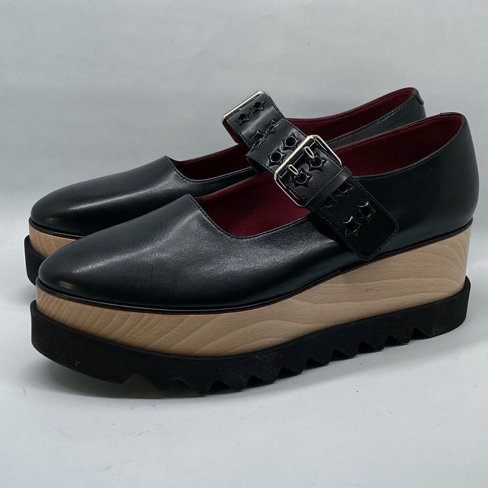 Stella McCartney Elyse 70MM Mary Jane Platform Wedges size 38.5 - Picture 6 of 15